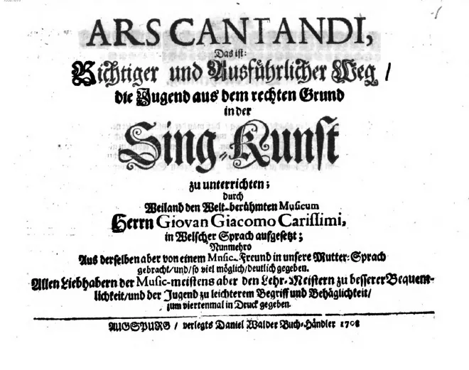 First page of Ars Cantandi