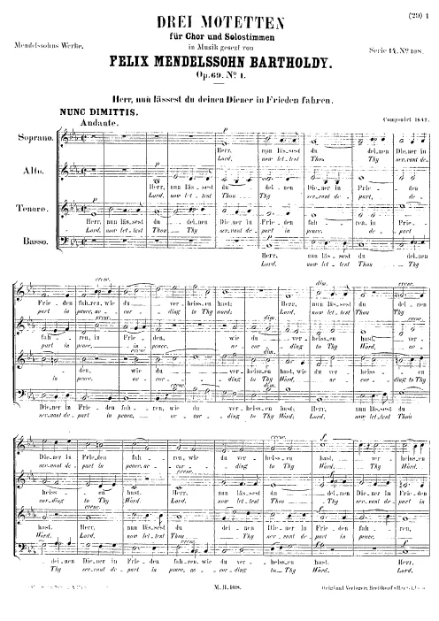 First page of 3 Motetten