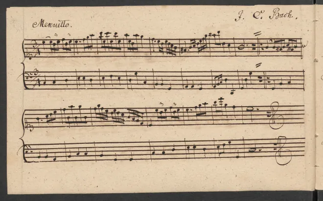 First page of Minuet in C major