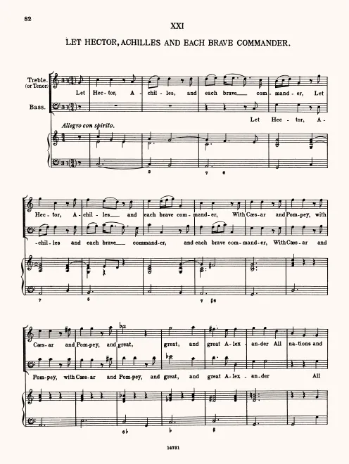 First page of Let Hector, Achilles and Each Brave Commander