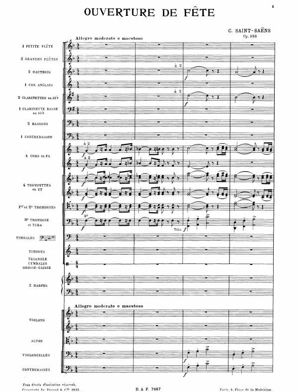 First page of Ouverture de fête