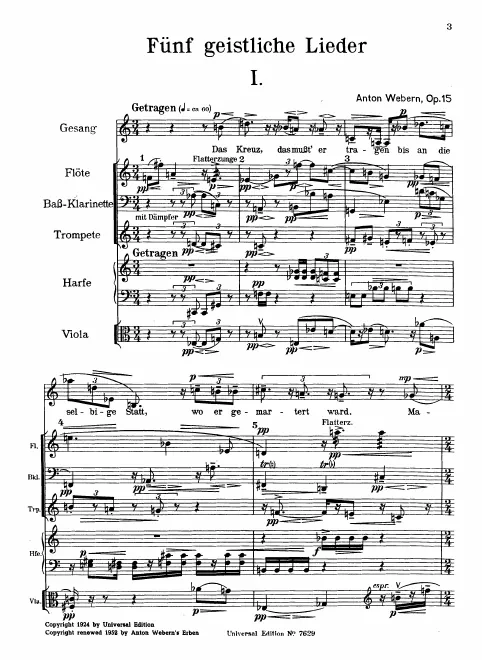 First page of 5 Geistliche Lieder