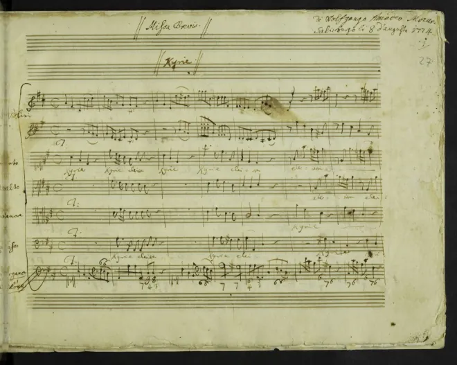 First page of Missa brevis