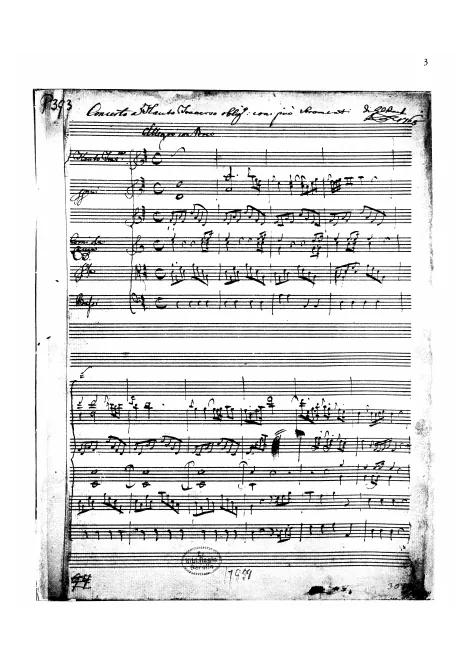 First page of Flute Concerto in D major