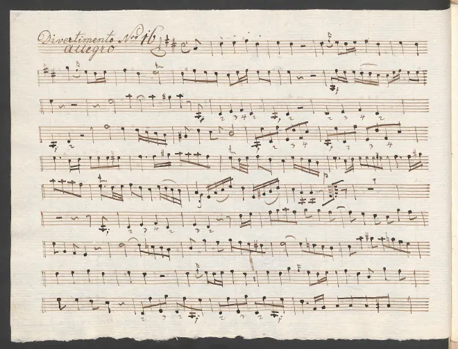 First page of Baryton Trio in D major