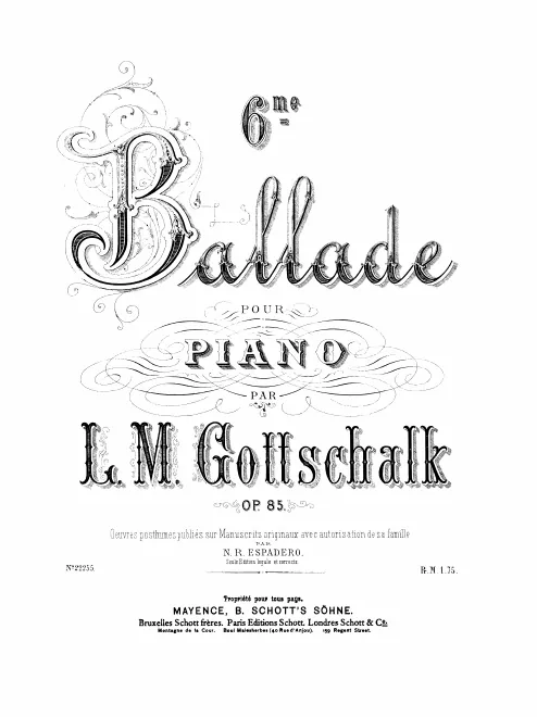 First page of Ballade No.6