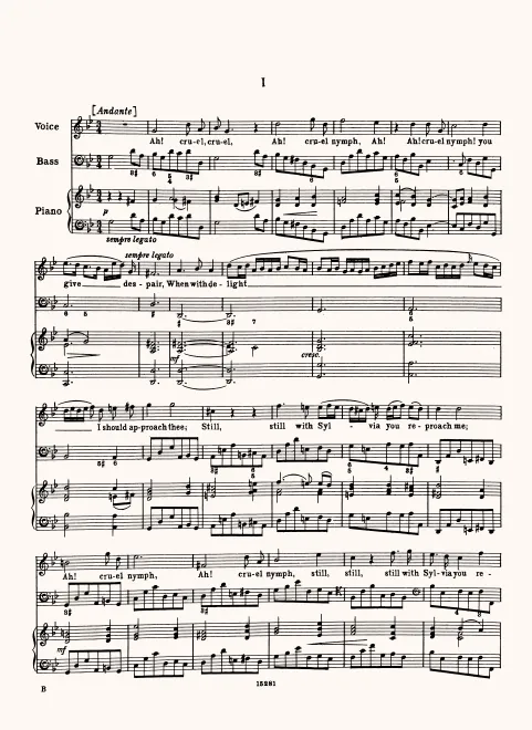First page of Ah! Cruel Nymph