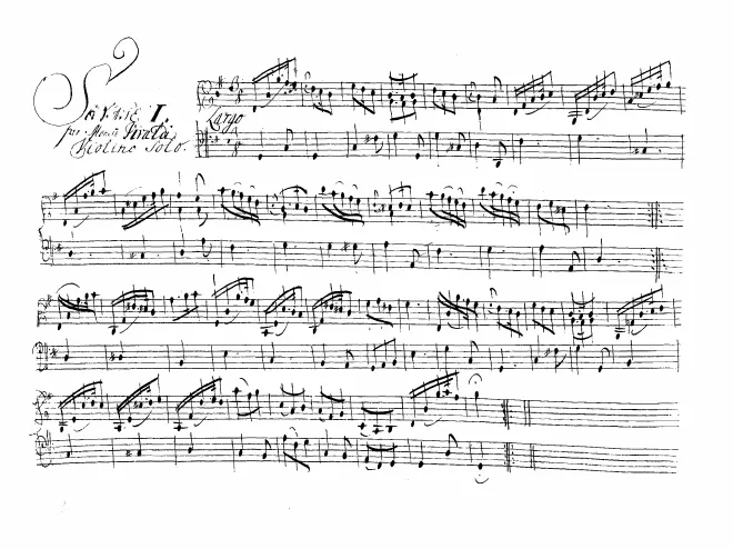 First page of Violin Sonata in G major