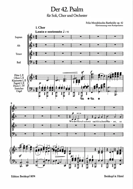 First page of Wie der Hirsch schreit nach frischem Wasser
