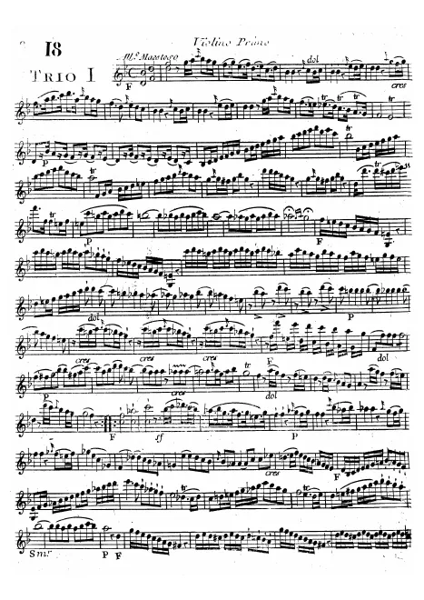 First page of Piano Trio in B-flat major