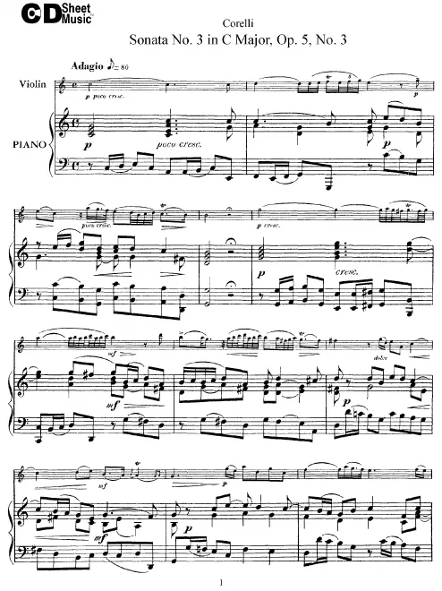 First page of Violin Sonata in C major