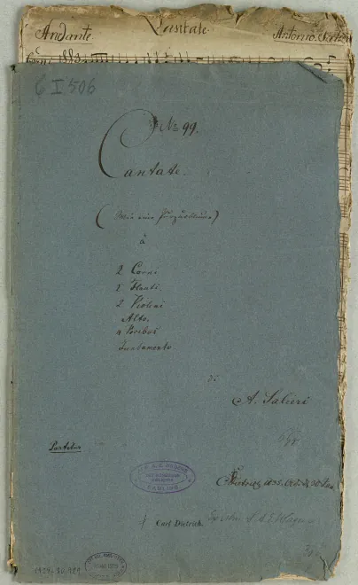 First page of Cantata 'Wie eine Purpurblume'