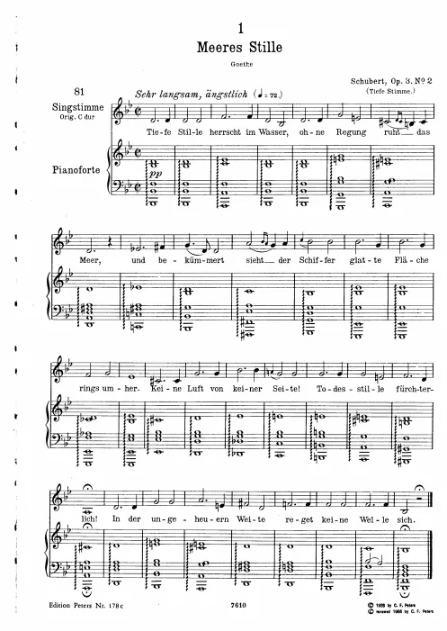 Complete Score (Low voice, transposed to )