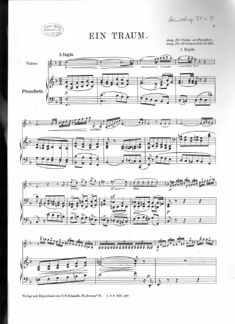 First page of String Quartet in F major