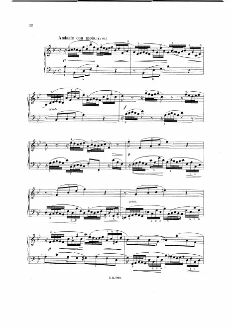First page of Invention in B-flat major