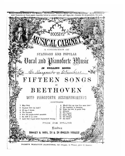 First page of 15 Songs by Beethoven