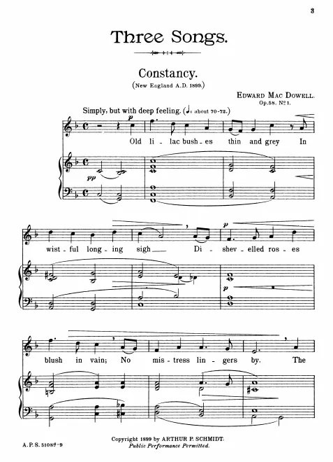 First page of 3 Songs