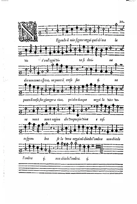 First page of Negando il mio signor