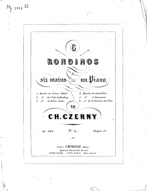 First page of 6 Rondeaux militaires