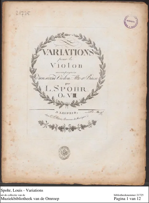 First page of Variations