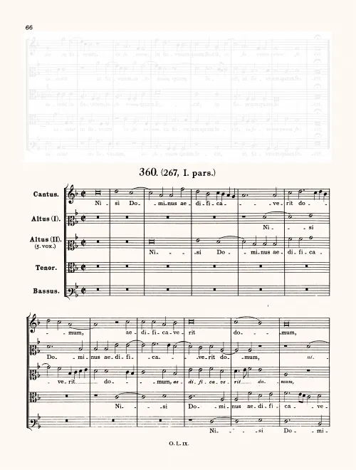 First page of Nisi Dominus aedificaverit