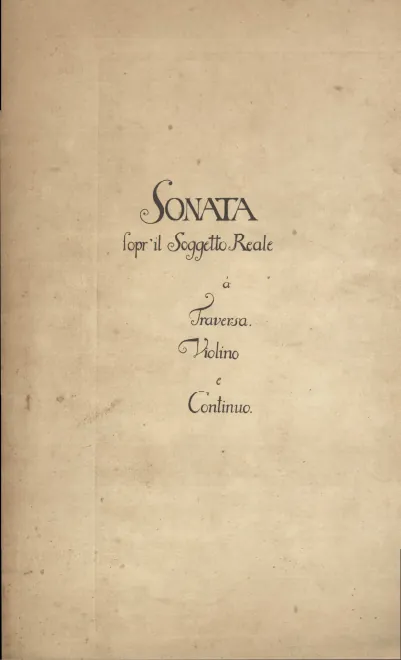 Sonata sopr'il Soggetto Reale. Canon Perpetuus: Title (Fasc.2, C)