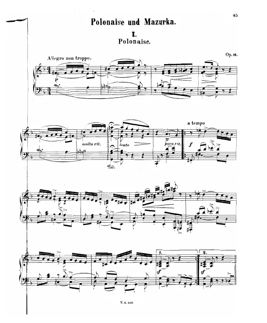First page of 2 Polish Dances, Op.16