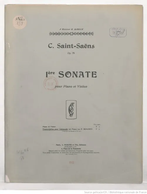 First page of Violin Sonata No.1