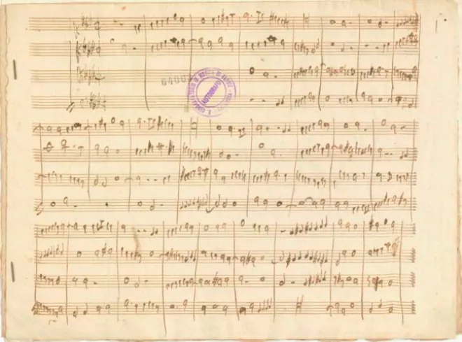 First page of Fugue for 4 Voices
