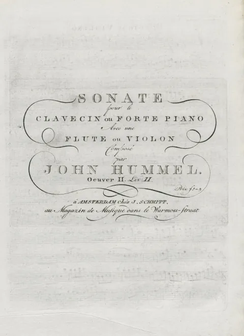 First page of Violin Sonata in G major