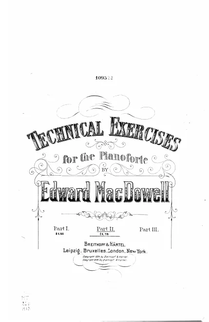 First page of Technical Exercises for the Pianoforte