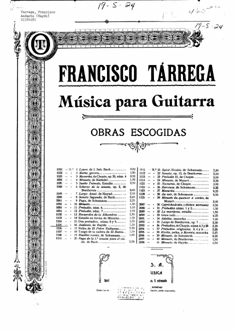 First page of Baryton Trio in A minor