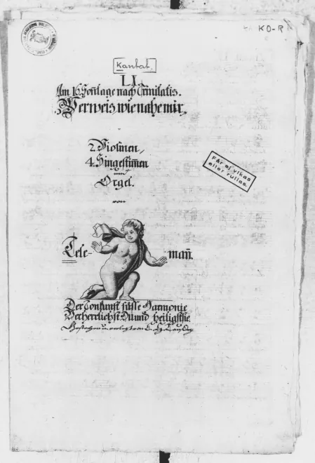 First page of Wer weiss, wie nahe mir mein Ende, TWV 1:1611