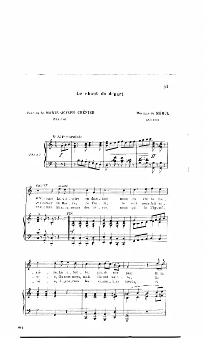 First page of Chant du départ