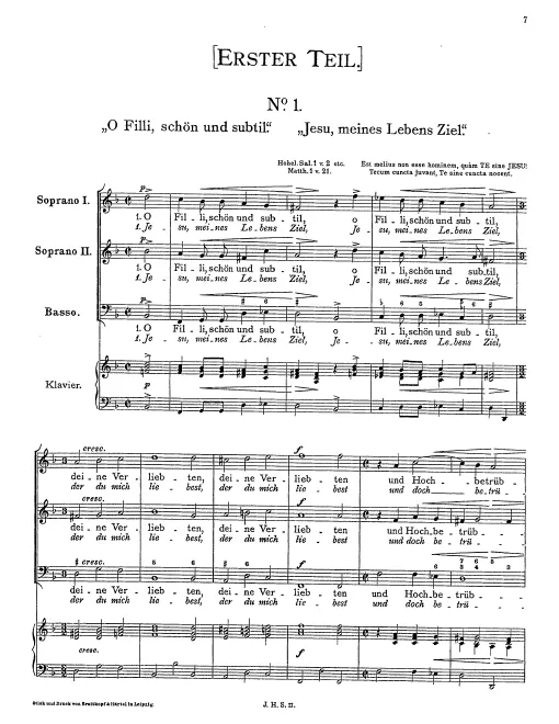 First page of O Filli, schön und subtil