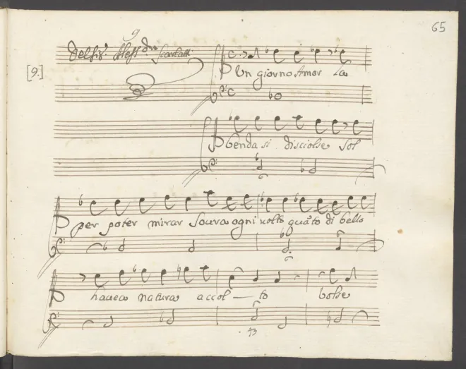 First page of Un giorno Amor la benda si disciolse