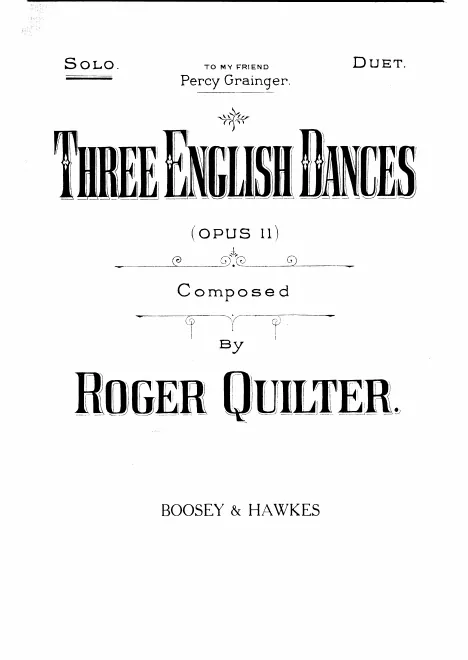 First page of Three English Dances