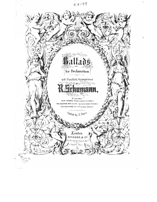 First page of 3 Ballads for Declamation, Opp.106, 122