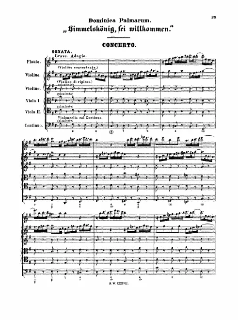First page of Himmelskönig, sei willkommen