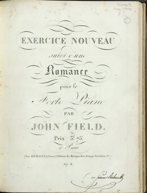 First page of Exercise nouveau