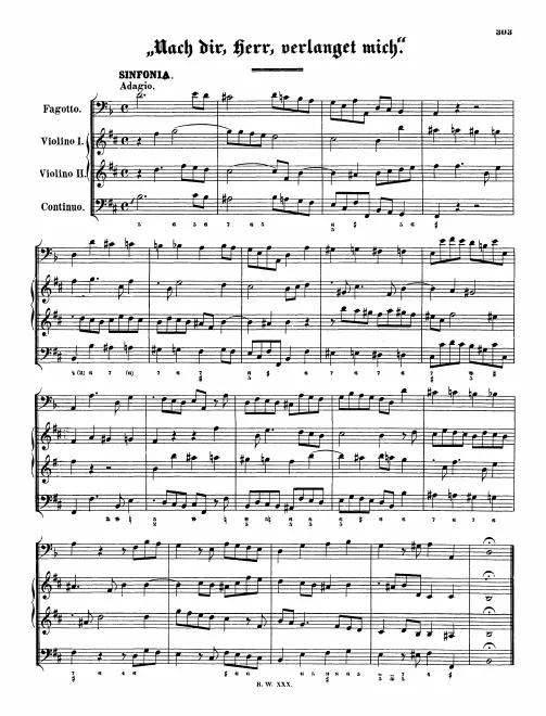 First page of Nach dir, Herr, verlanget mich