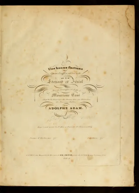 First page of Une bonne fortune