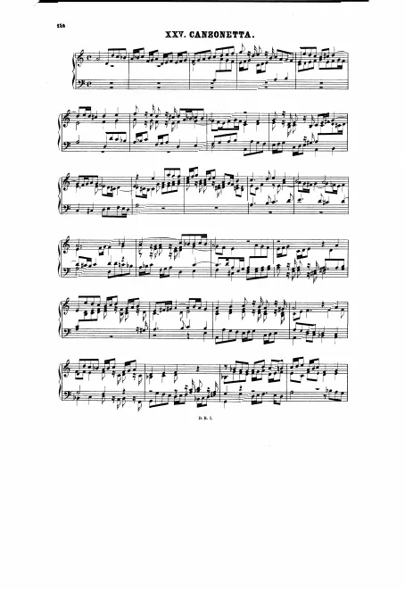 First page of Canzonetta in D minor