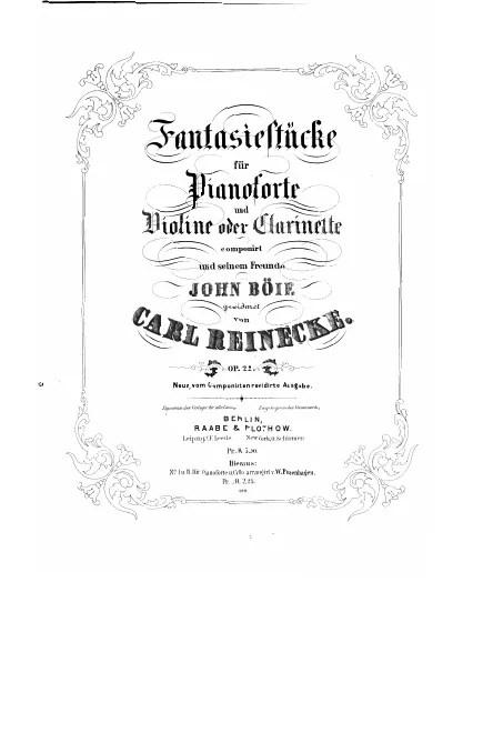 First page of Fantasiestücke
