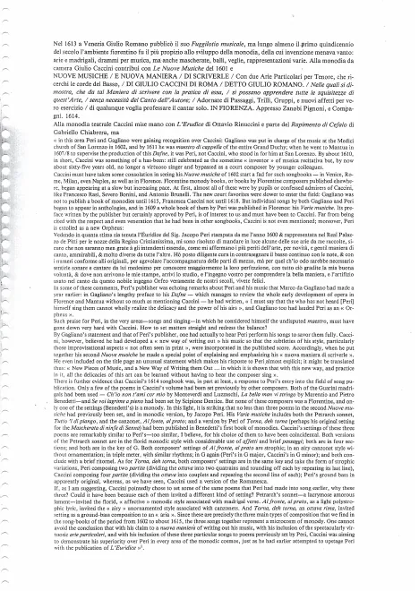 First page of Nuove musiche e nuova maniera di scriverle