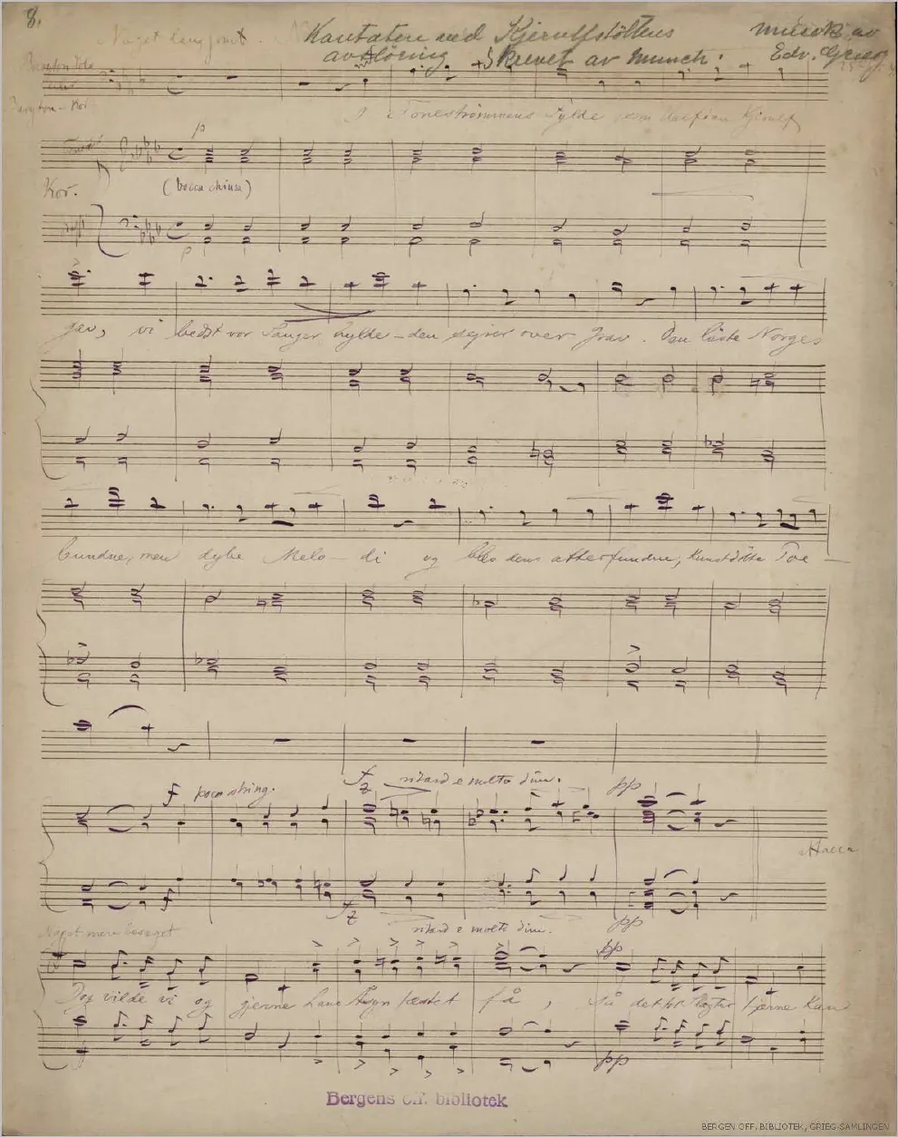 First page of At Halfdans Kjerulfs Statue