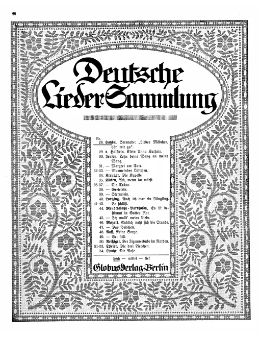 First page of Liebes Mädchen hör mir zu