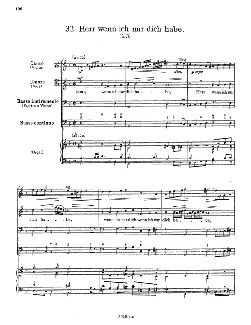 First page of Herr, wenn ich nur dich habe