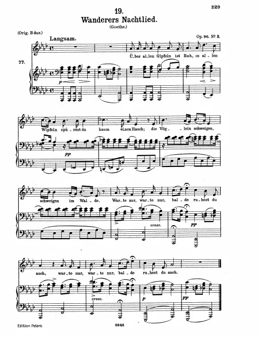 Complete Score (Medium voice, transposed to )