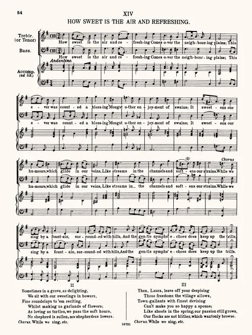 First page of How Sweet Is the Air and Refreshing